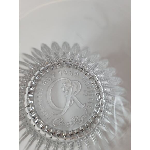 Vintage‎ CROWN ROYAL Embossed-Bottom Round Rocks Etched Whiskey Glass (set of 8) - Picture 3 of 8